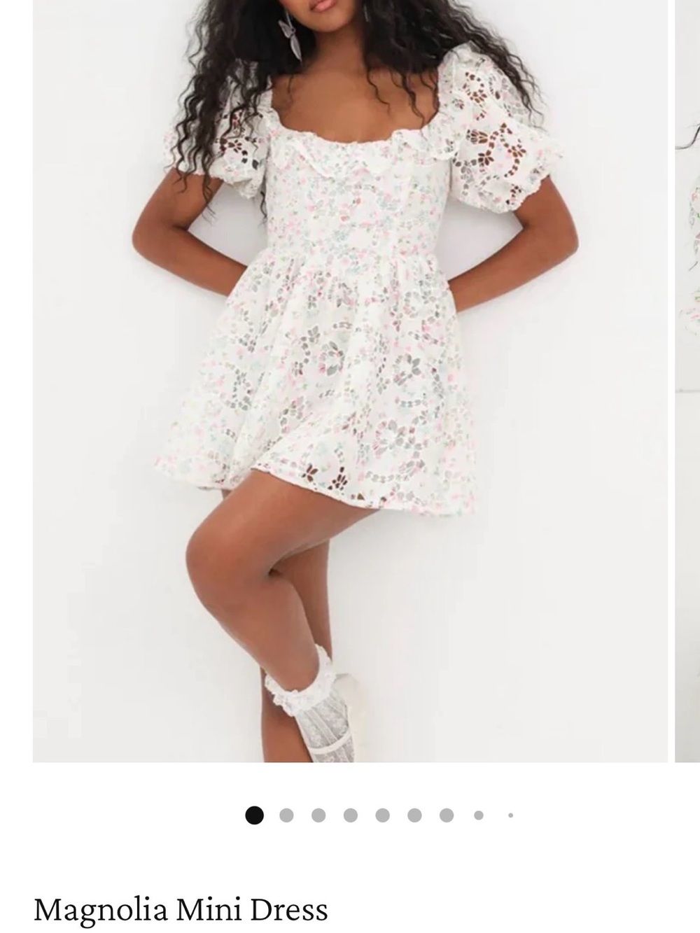 NWT-Magnolia Mini Dress - White Floral Dress